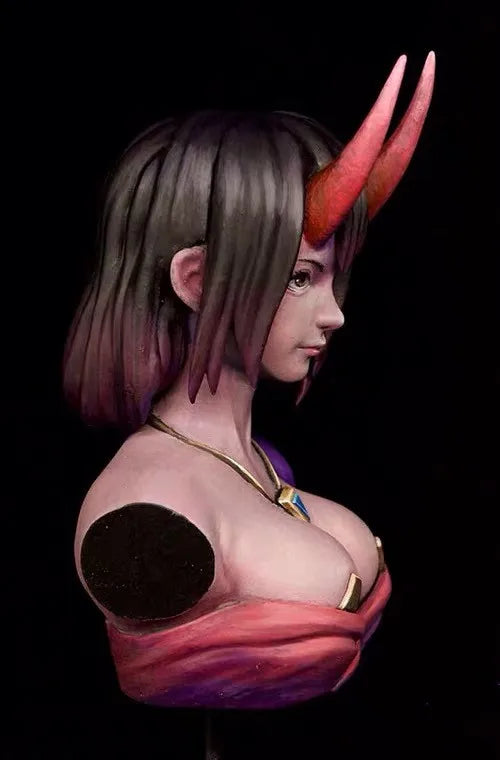 70mm Fantasy Demon Female, Resin Model Bust Kit, Unassembled and Unpainted