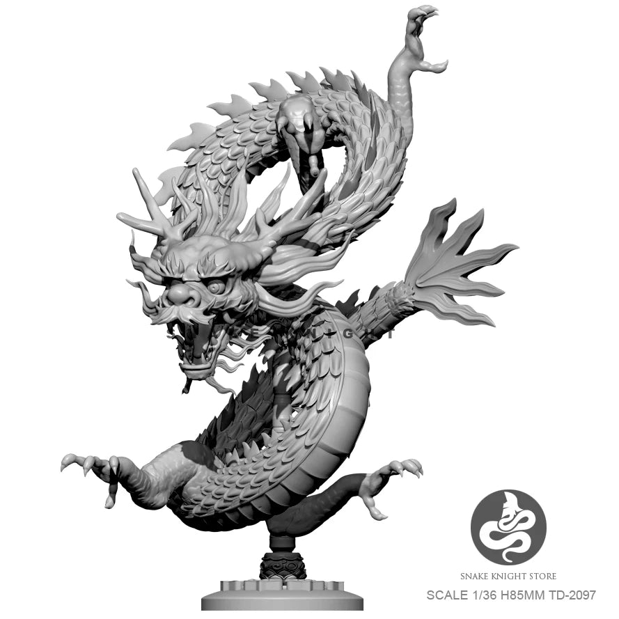 Chinese Dragon, Resin Model Creature Kit, Fantasy Theme, Unassembled and Unpainted