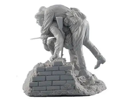 1/35 Standing Soldier, Resin Model Figure Kit, Military Theme, Unassembled and Unpainted