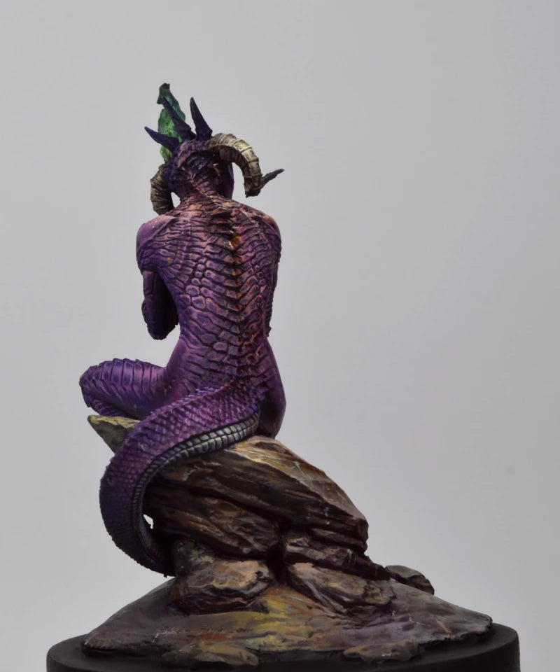 80mm Sorceress with Dragon Scales, Resin Model Figure Kit, Fantasy Theme, Unassembled and Unpainted