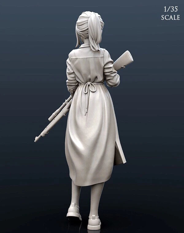1/35 Modern Anime Soldier, Resin Model Figure Kit, Unassembled and Unpainted