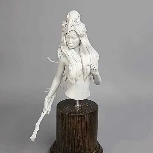 1/10 Female Character, Resin Model Bust Kit, Anime Theme, Unassembled and Unpainted