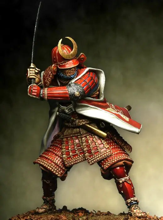 1/18 Japanese Samurai Warrior with Sword and Bow, Resin Model Figure Kit, Military Theme, Unassembled and Unpainted