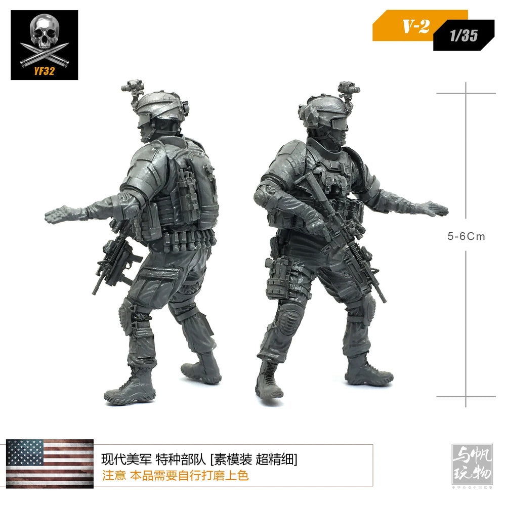 1/35 Modern U.S. Army Soldiers, 5 Figures, Resin Model Figure Kit, Unassembled and Unpainted