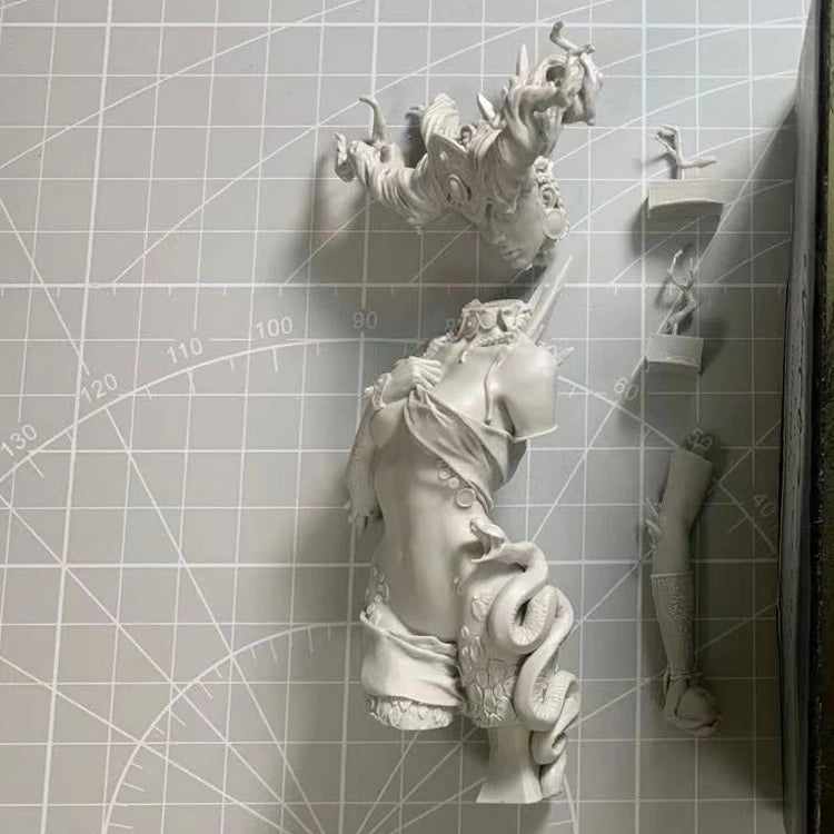 110mm Female Sorceress, Resin Model Bust Kit, Fantasy Theme, Unassembled and Unpainted