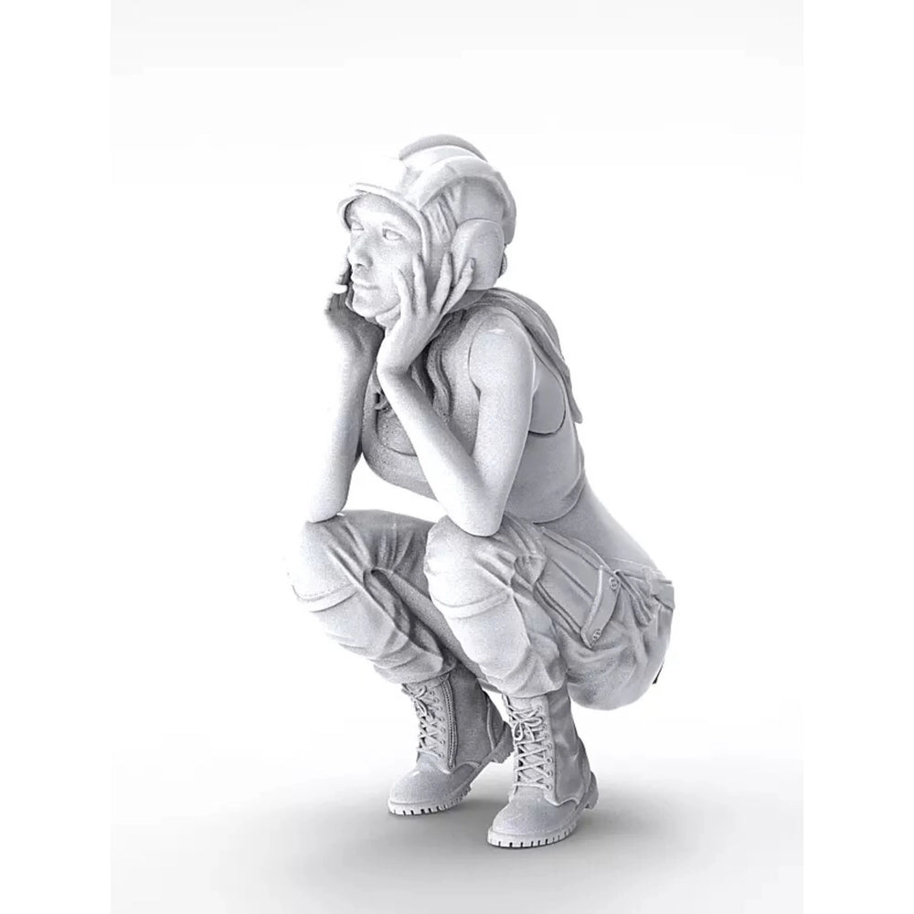 1/20 Crouching Fantasy Adventurer with Backpack, Resin Model Figure Kit, Anime Theme, Unassembled and Unpainted