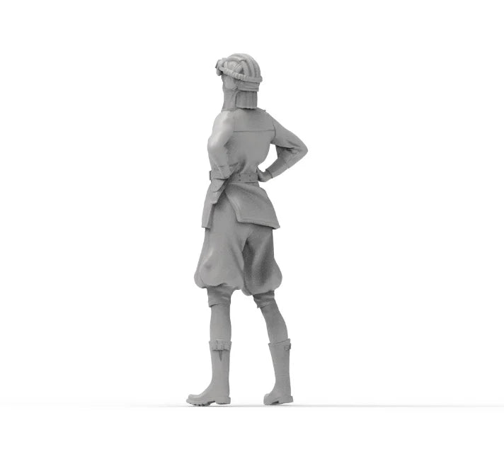 1/35 Female Anime Warrior, Resin Model Figure Kit, Anime Theme, Unassembled and Unpainted