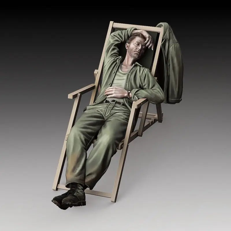 1/35 Modern Soldier in Seated Pose, Resin Model Figure Kit, Unassembled and Unpainted
