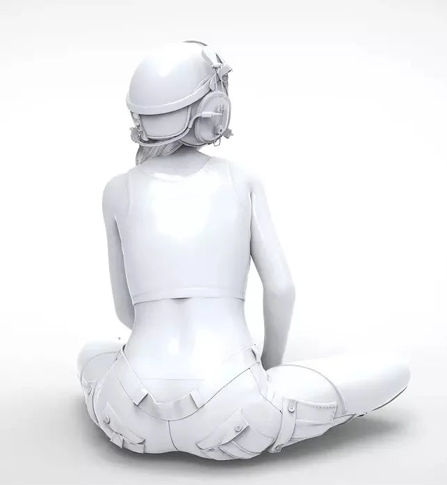 1/35 Post-Apocalyptic Survivor, Resin Model Figure Kit, Sci-Fi Theme, Unassembled and Unpainted