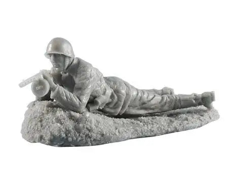 1/35 WWII German Rifleman Prone Firing, Resin Model Figure Kit, Unassembled and Unpainted