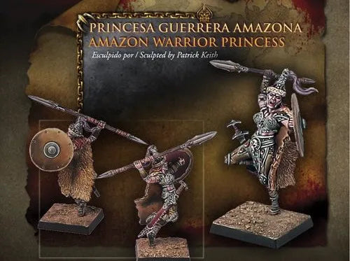 28mm Amazon Warriors, 2 Figures, Resin Model Figure Kit, Fantasy Theme, Unassembled and Unpainted