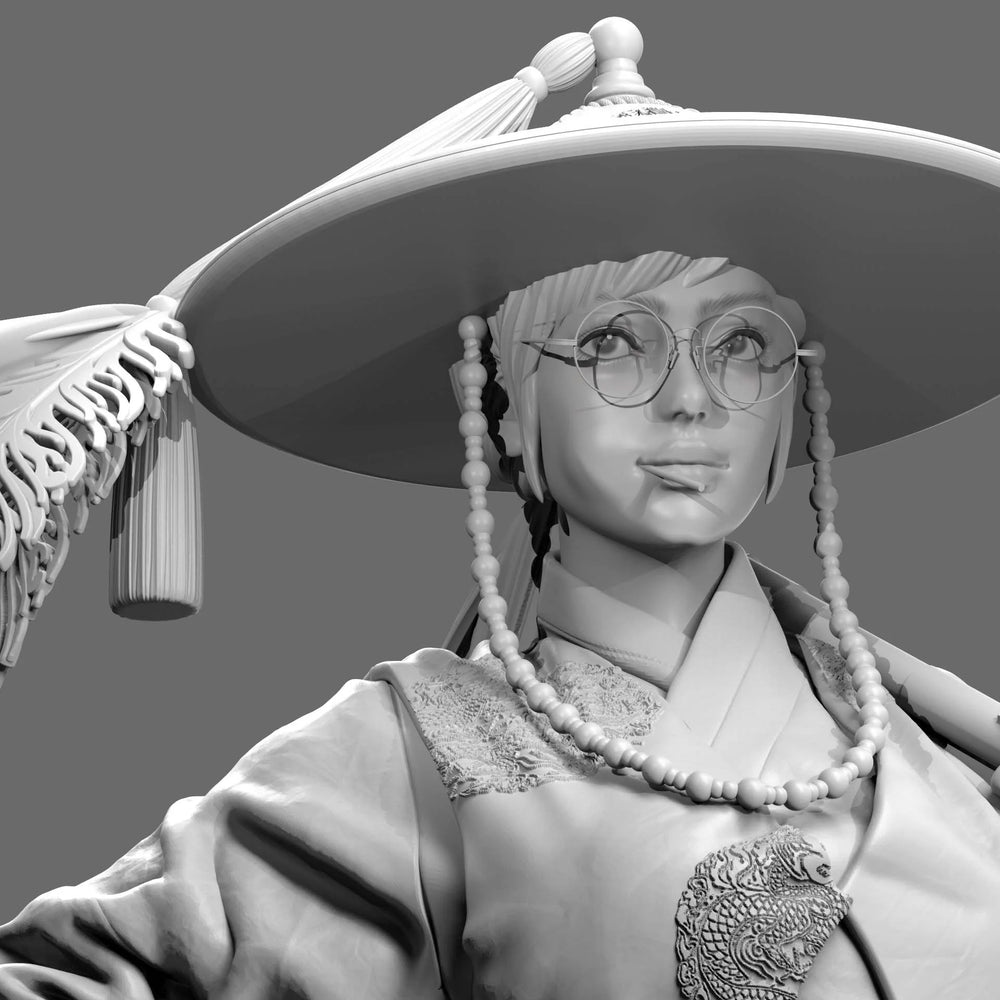 1/12 Asian Warrior Woman, Resin Model Figure Kit, Fantasy Theme, Unassembled and Unpainted