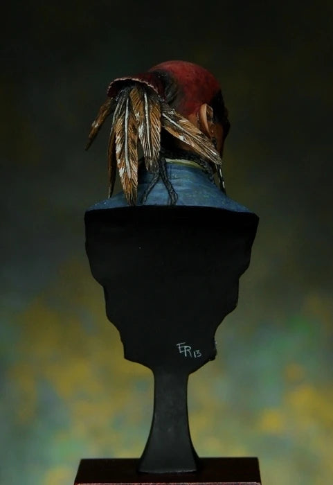 1/12 American Civil War Native American Warrior Colonial Era, Resin Model Bust Kit, Unassembled and Unpainted