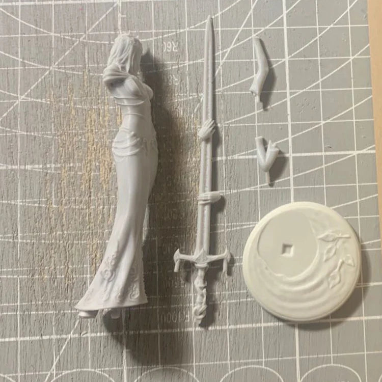 75mm Vampire Warrior, Resin Model Figure Kit, Fantasy Theme, Unassembled and Unpainted
