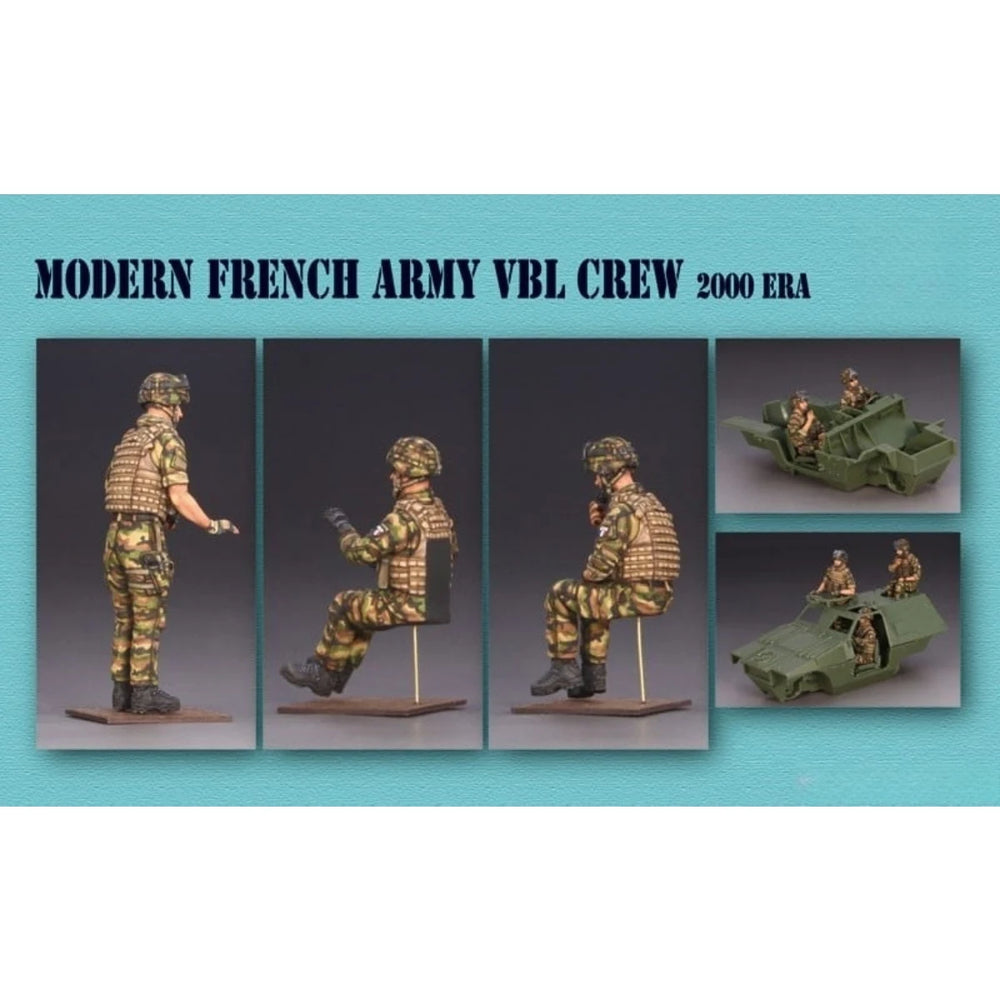 1/35 Modern French Army VBL Crew, 3 Figures, Resin Model Figure Kit, Unassembled and Unpainted