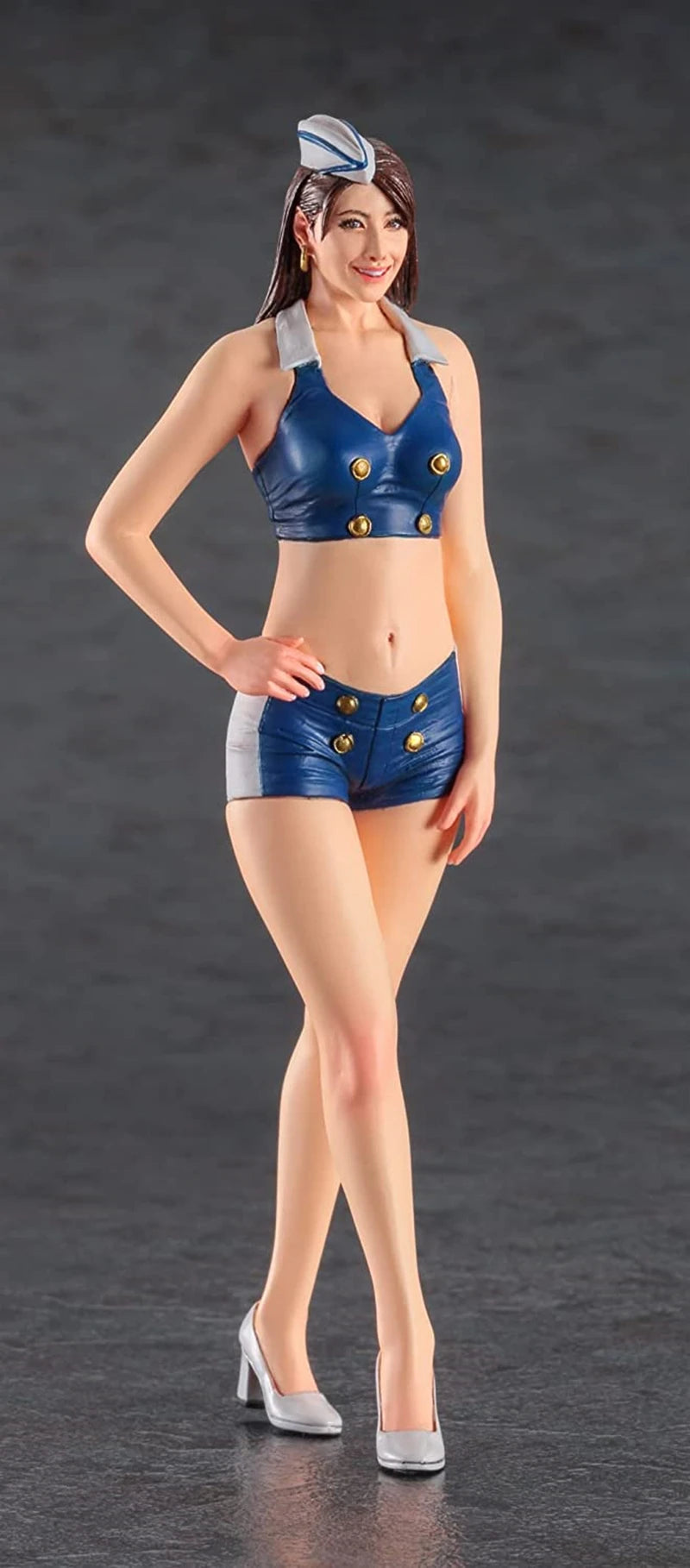 1/12 Contemporary Pin-up in Blue Metallic Athletic Set, Resin Model Figure Kit, Unassembled and Unpainted