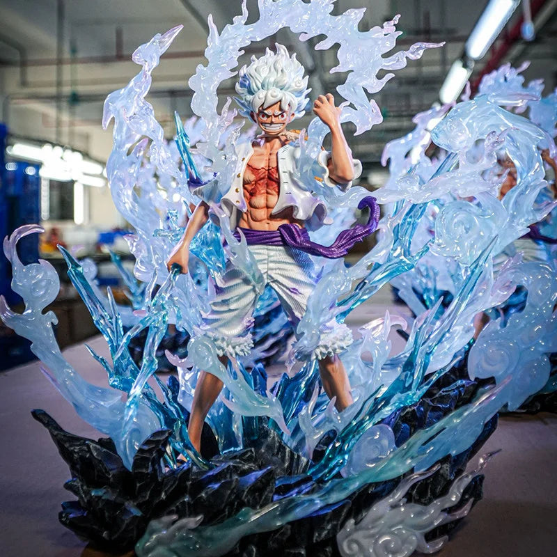 Character with Ice Effects, Resin Model Figure Kit, Anime Theme, Unassembled and Unpainted