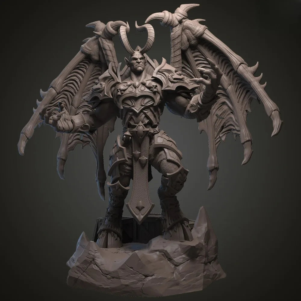 75mm Demon, Resin Model Figure Kit, Fantasy Theme, Unassembled and Unpainted