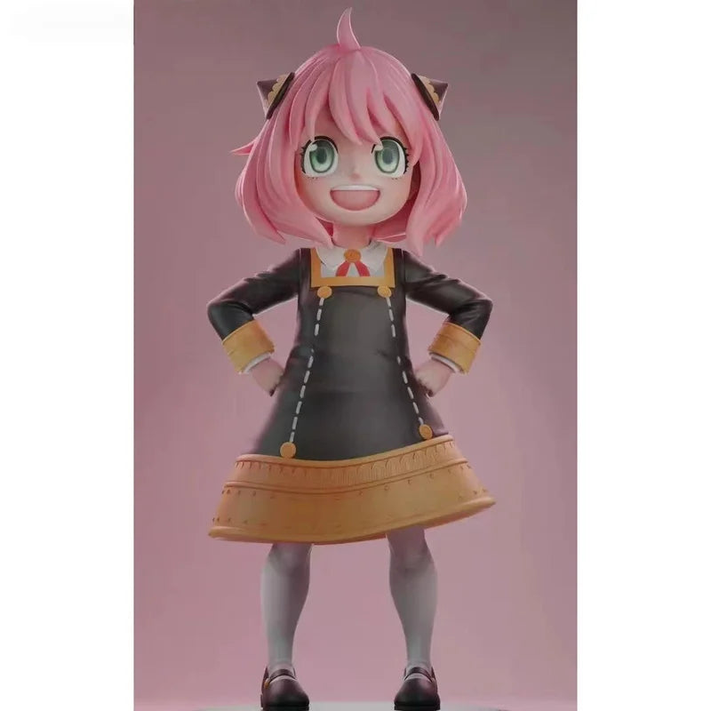 100mm Anya Forger-Style Kawaii Girl, Resin Model Figure Kit, Anime Theme, Unassembled and Unpainted