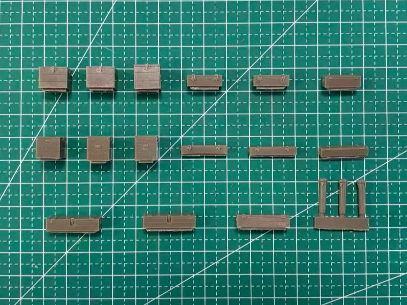 1/48 WWII Ammunition Containers, Resin Model Diorama Kit, Unassembled and Unpainted