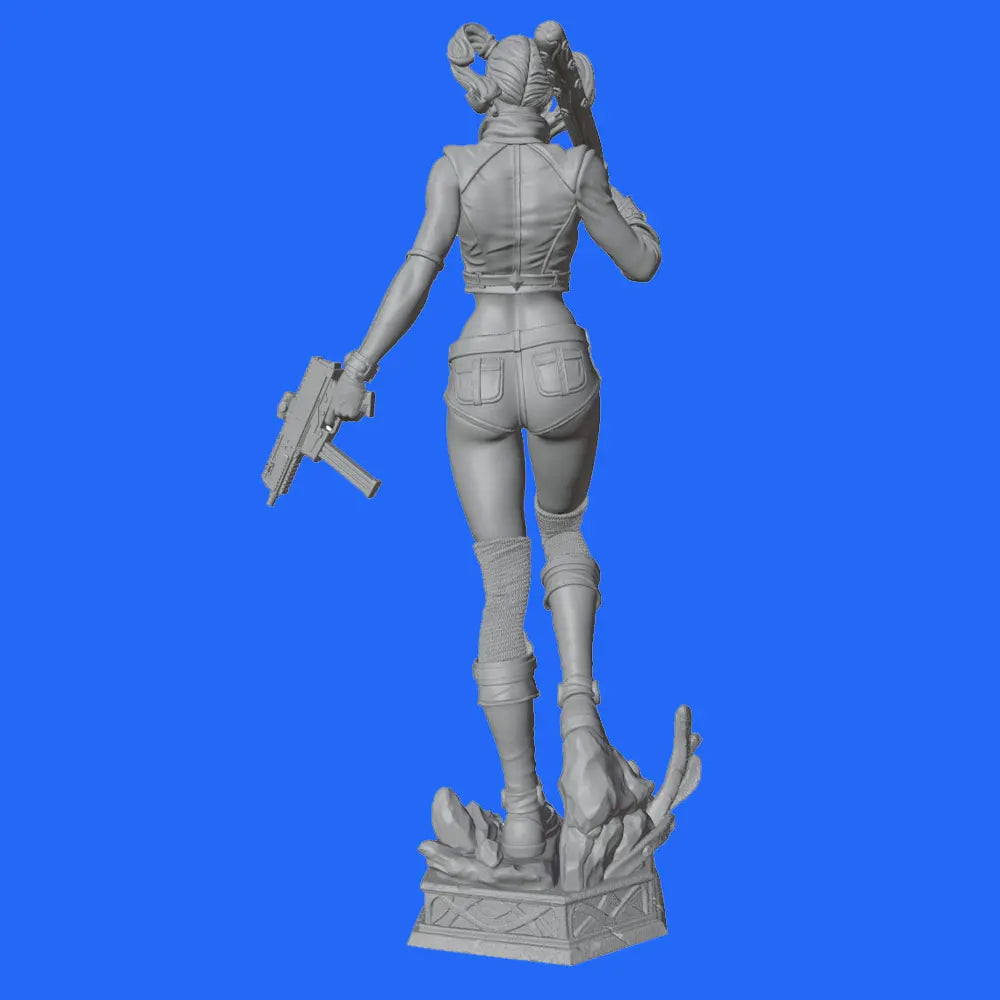75mm Tactical Female Fighter, Resin Model Figure Kit, Unassembled and Unpainted
