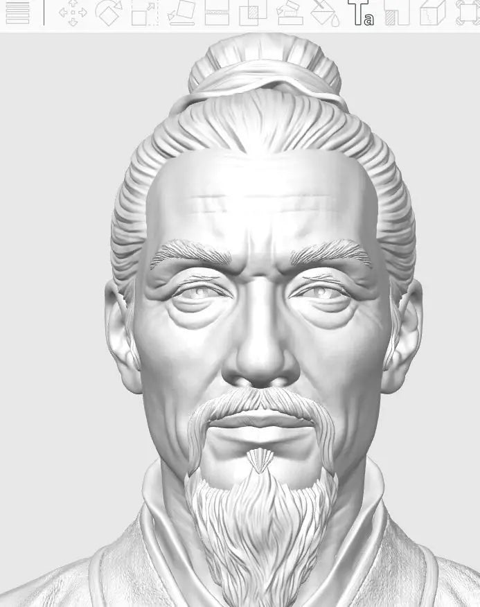 120mm Ancient Mozi, Resin Model Bust Kit, Unassembled and Unpainted