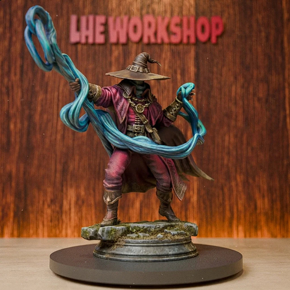 75mm Medieval Master Mage, Resin Model Figure Kit, Unassembled and Unpainted