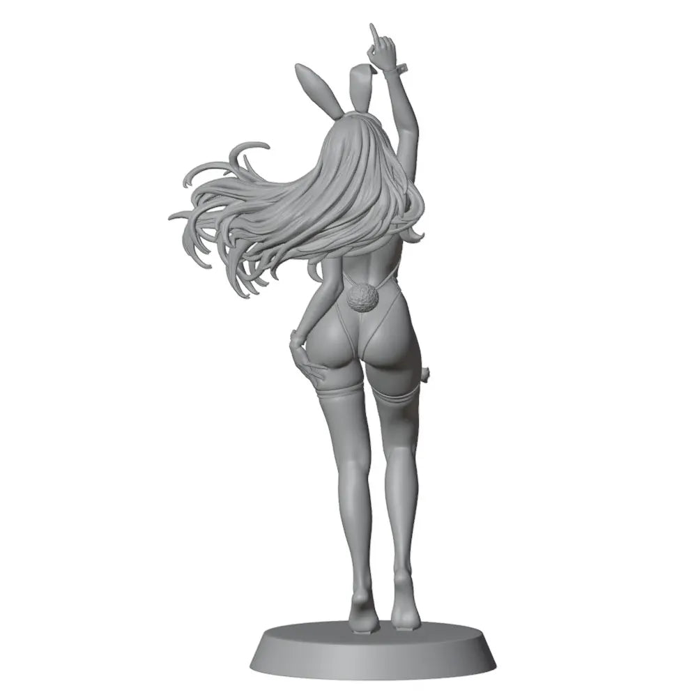 75mm Female Warrior with Staff, Resin Model Figure Kit, Unassembled and Unpainted