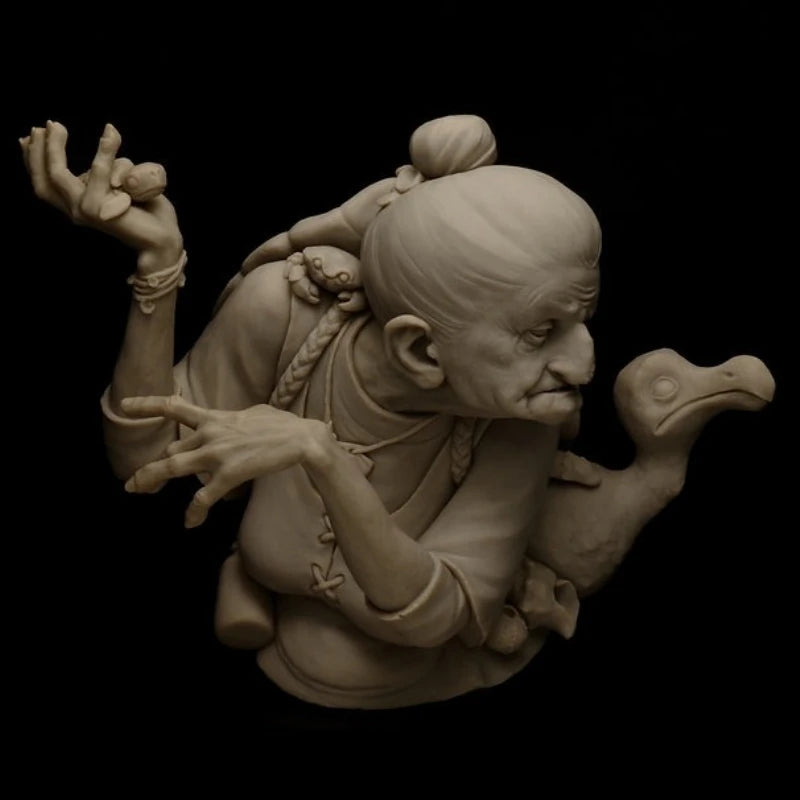 1/12 Grandma Turtle, Resin Model Bust Kit, Wildlife Theme, Unassembled and Unpainted