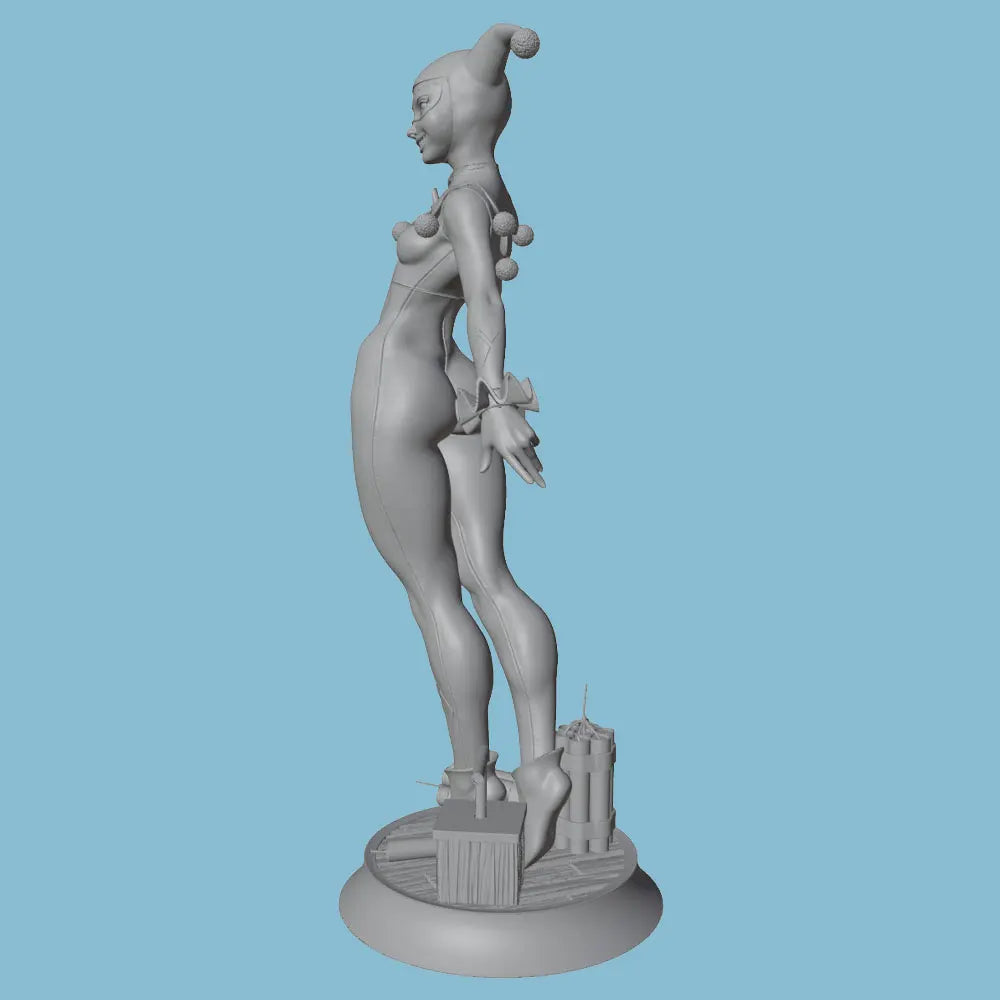 75mm Jester Woman, Resin Model Figure Kit, Fantasy Theme, Unassembled and Unpainted