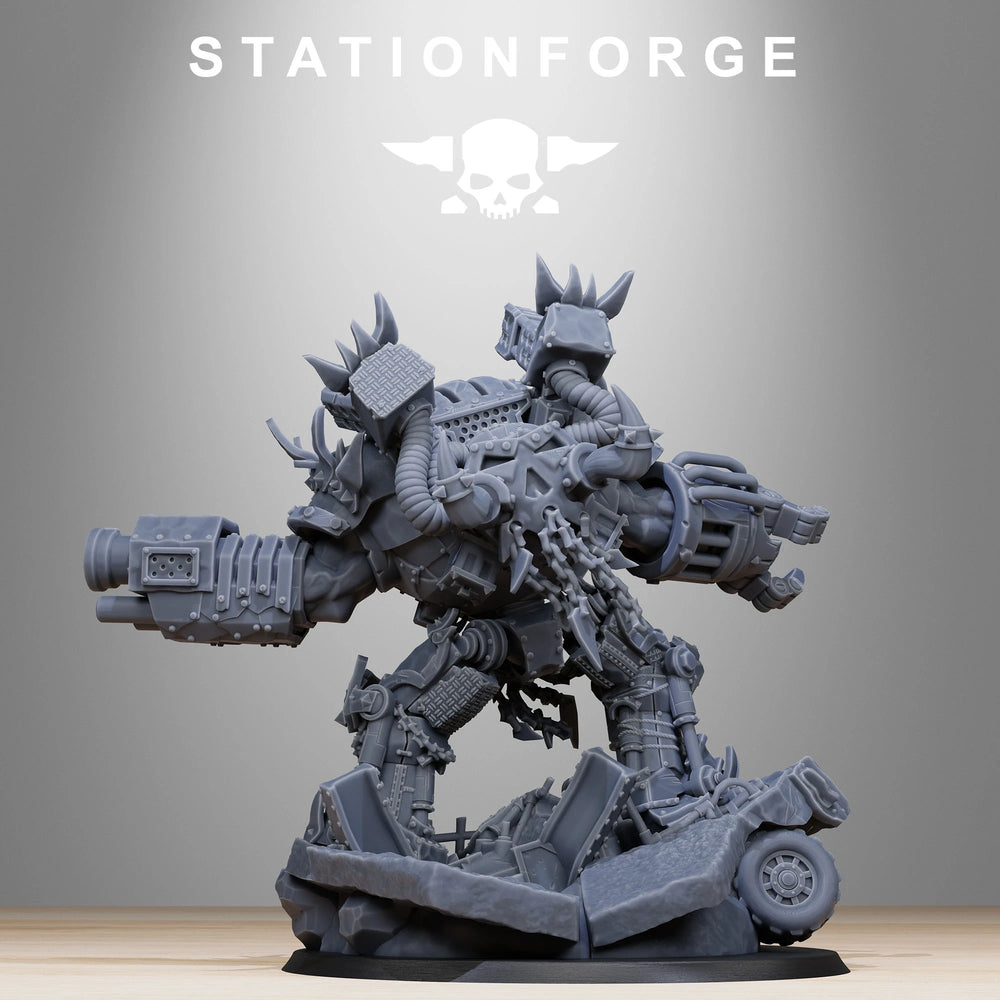 Orkaz War Boss, Resin Model Figure Kit, Sci-Fi Theme, Unassembled and Unpainted