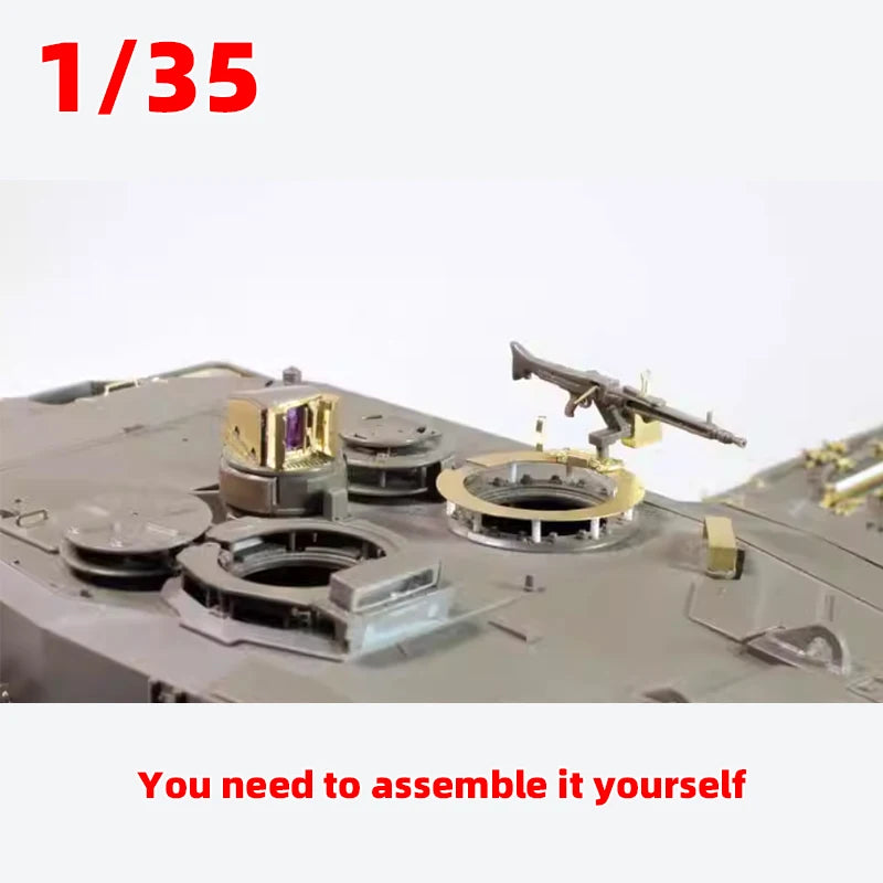 1/35 Modern Leopard 2A6 Tank, Resin Model Vehicle Kit, Unassembled and Unpainted