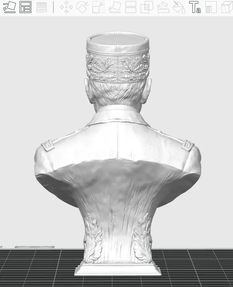 120mm WWII French General Charles De Gaulle, Resin Model Bust Kit, Unassembled and Unpainted