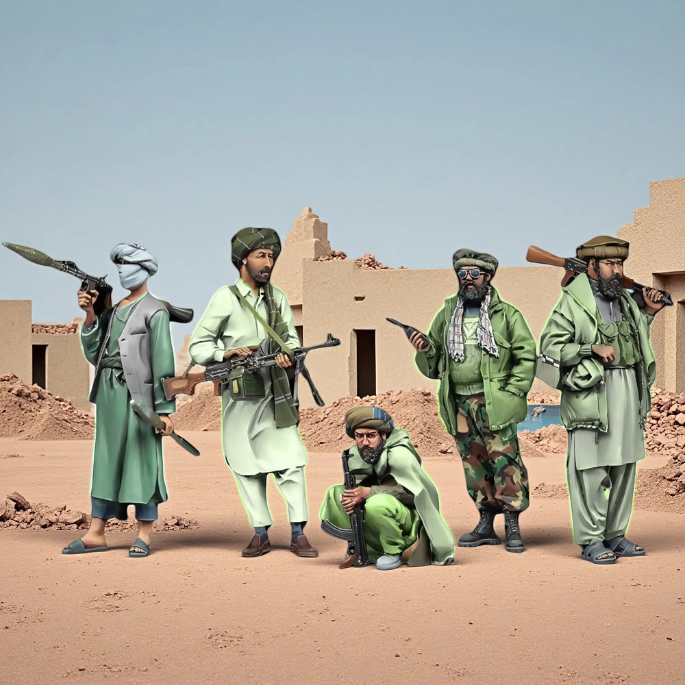 1/35 Modern Middle Eastern Soldiers, 5 Figures, Resin Model Figure Kit, Unassembled and Unpainted