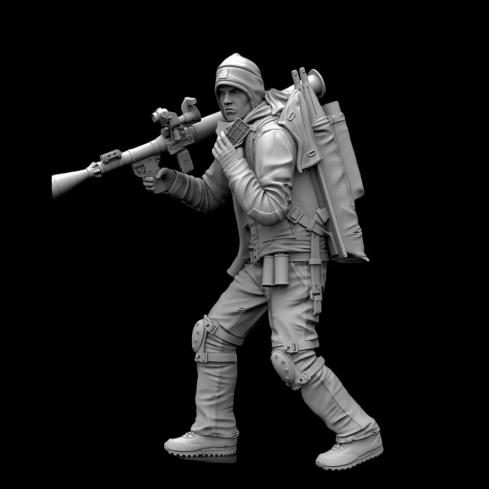 1/35 Modern Rocket Launcher Gunner, Resin Model Figure Kit, Unassembled and Unpainted