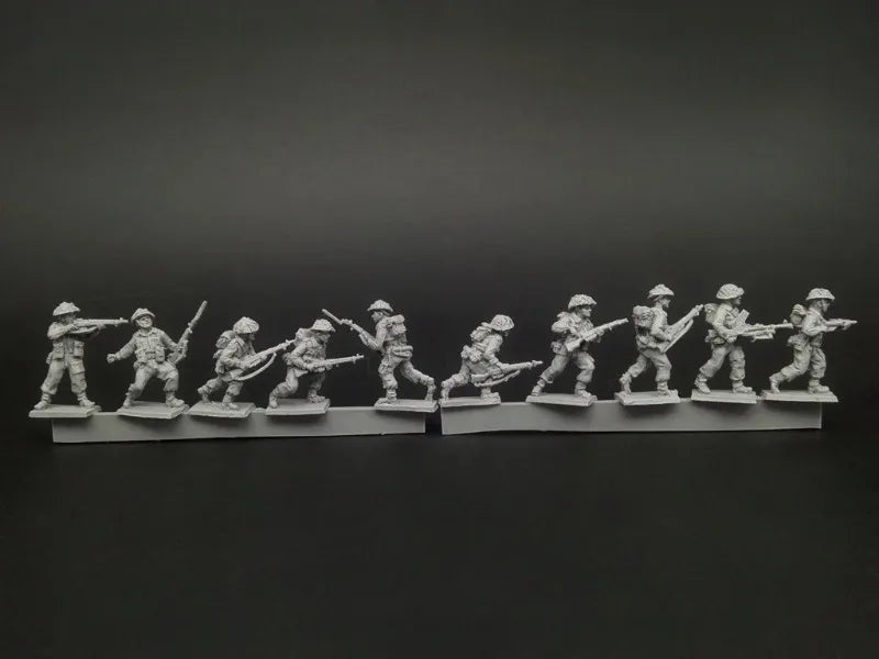 1/72 WWII British Infantry Section, 10 Figures, Resin Model Figure Kit, Unassembled and Unpainted