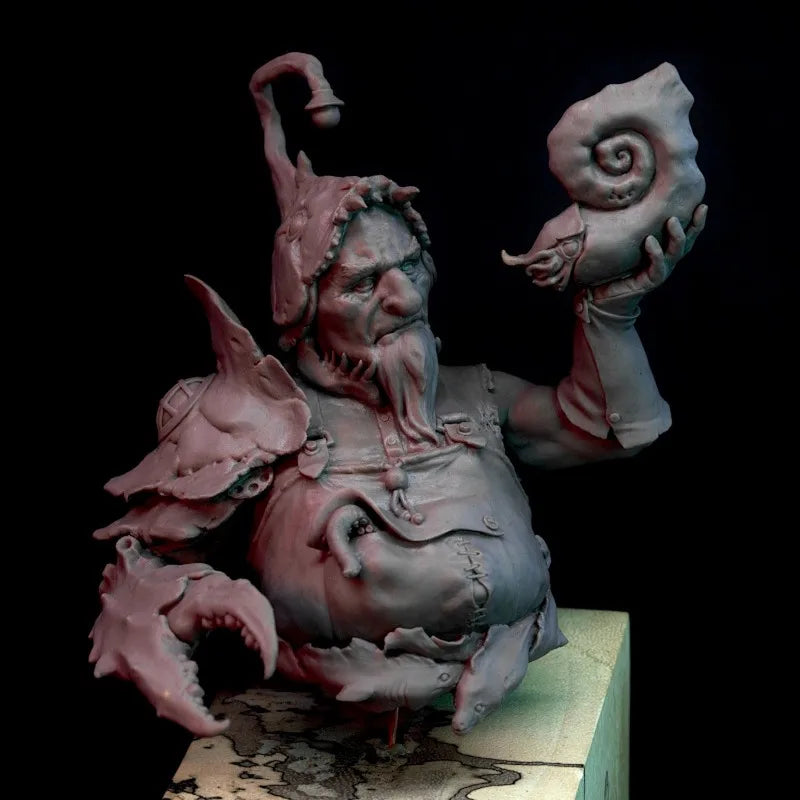 1/12 Sea Deity, Resin Model Bust Kit, Fantasy Theme, Unassembled and Unpainted