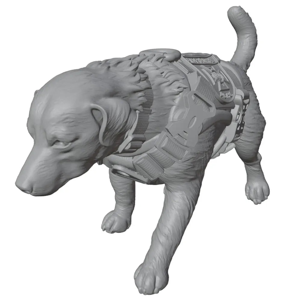 80mm Police Dog Labrador Retriever, Resin Model Figure Kit, Wildlife Theme, Unassembled and Unpainted