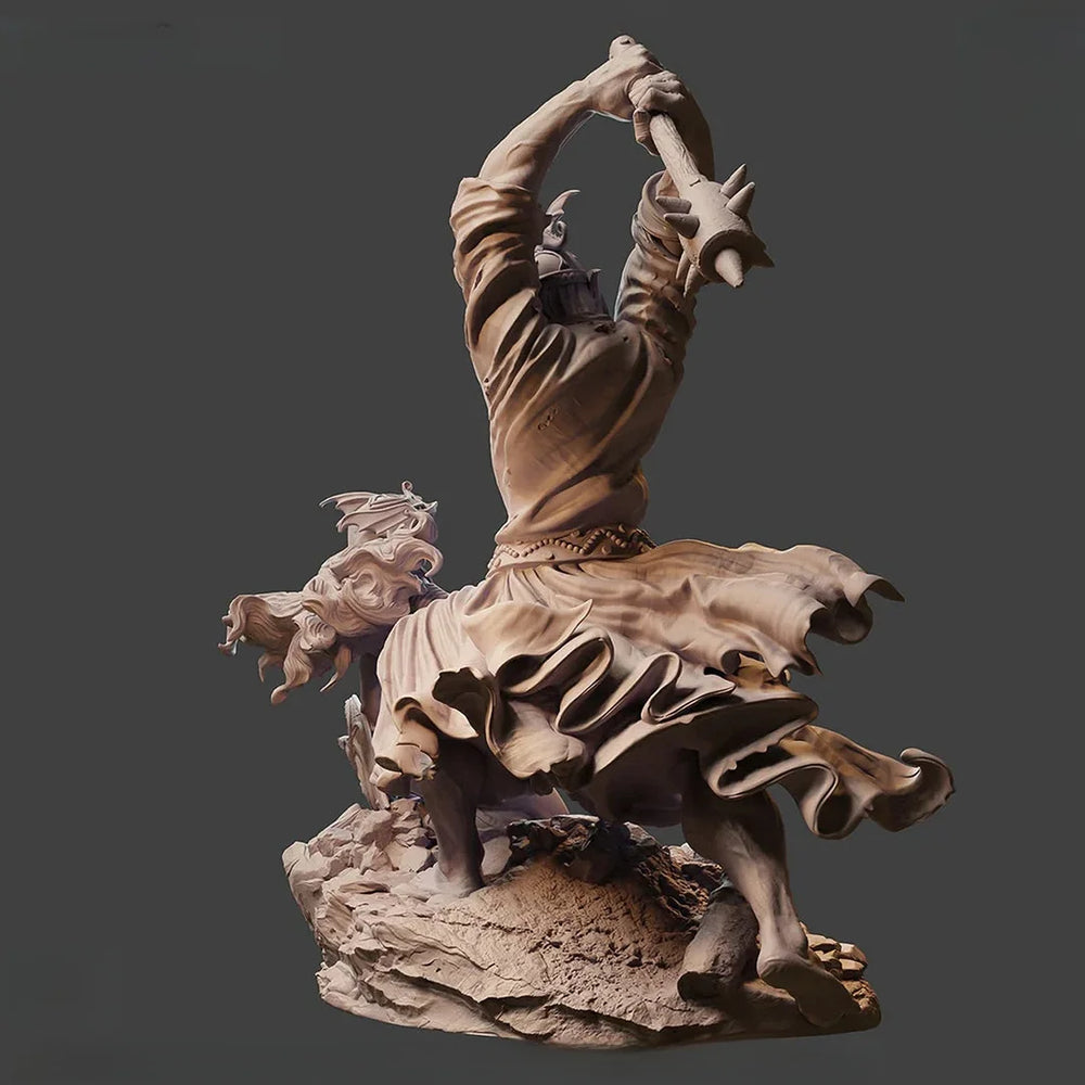 75mm Eowyn Warrior, 2 Figures, Resin Model Diorama Kit, Fantasy Theme, Unassembled and Unpainted