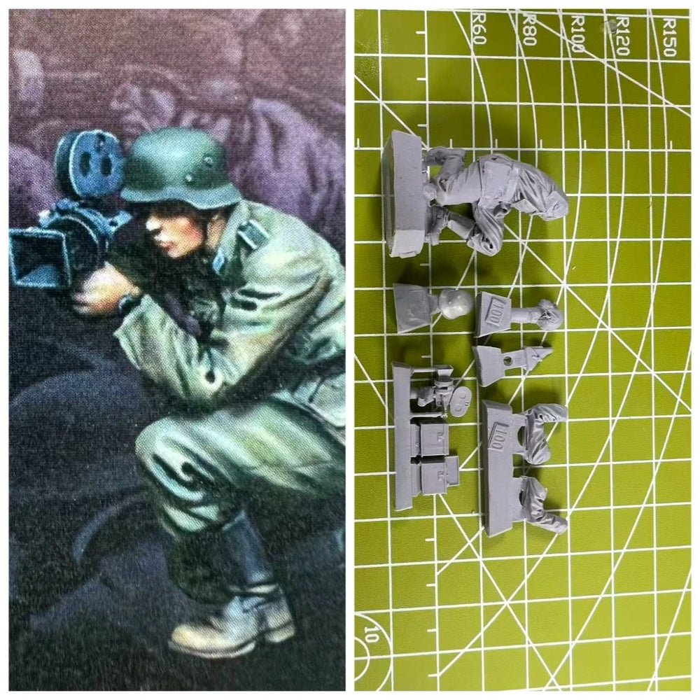 1/35 Modern War Photographer, Resin Model Figure Kit, Unassembled and Unpainted