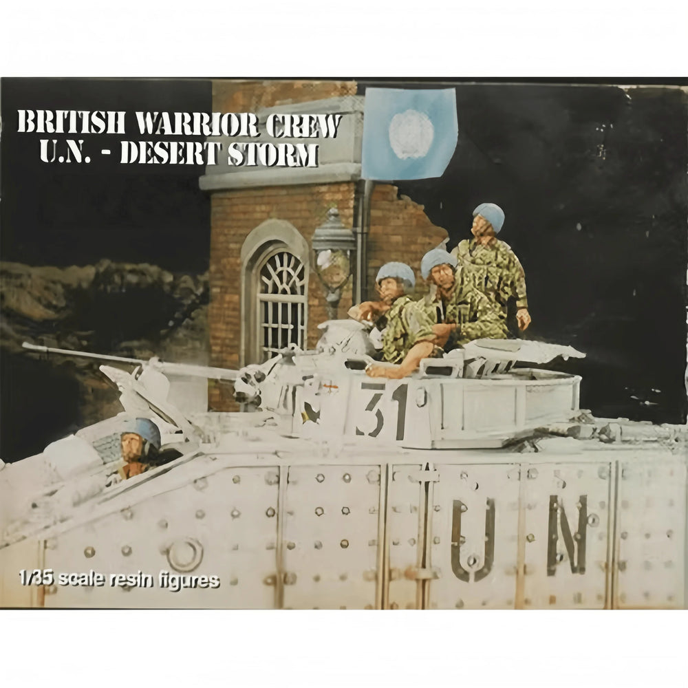 1/35 Modern British Warrior Crew, 2 Figures, Resin Model Figure Kit, Unassembled and Unpainted