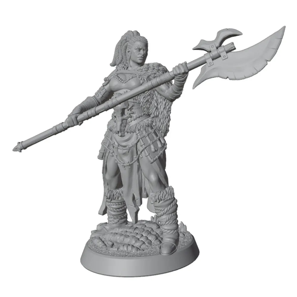 55mm Tribal Fantasy Warrior, Resin Model Figure Kit, Fantasy Theme, Unassembled and Unpainted