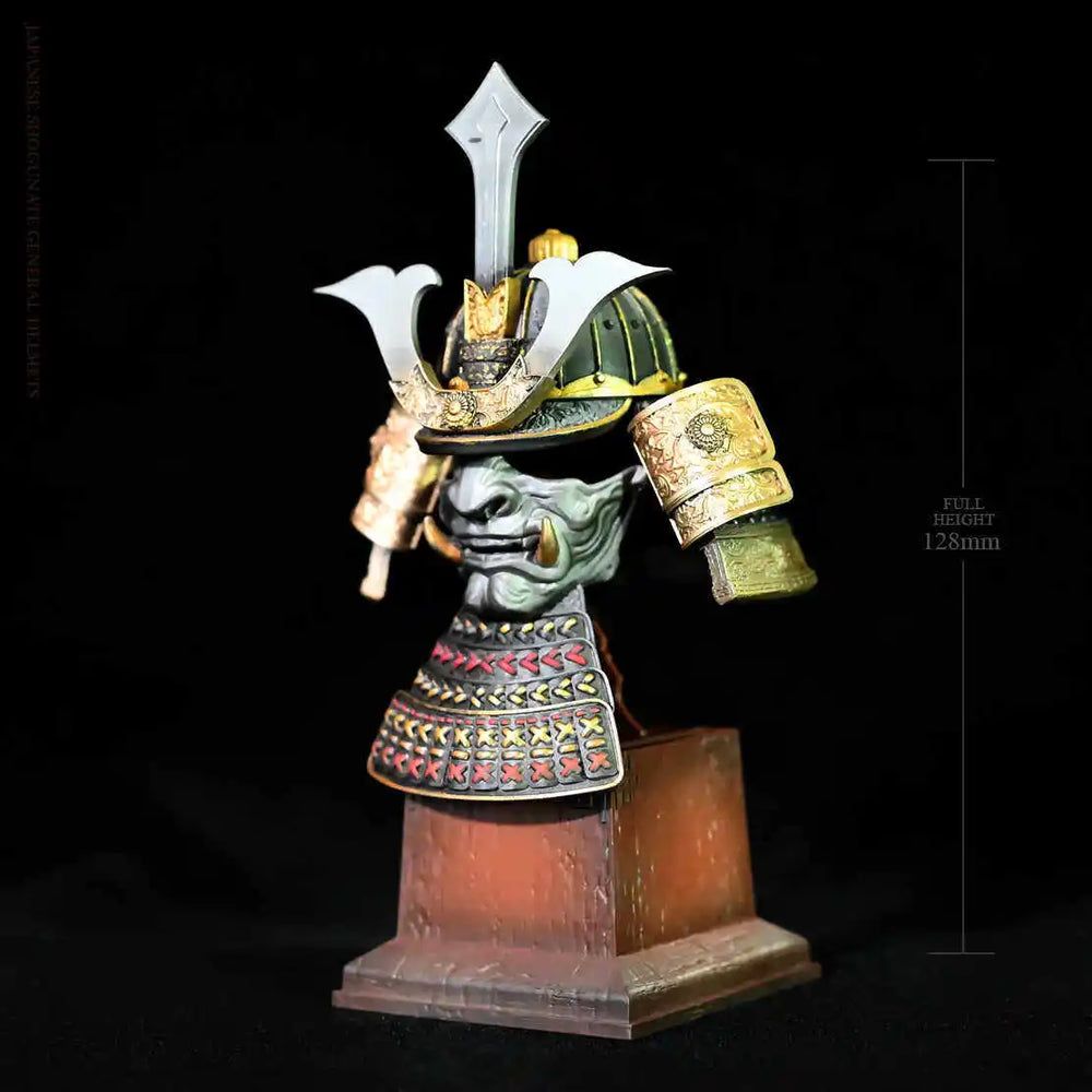 130mm Medieval Samurai Kabuto Helmet, Resin Model Bust Kit, Unassembled and Unpainted