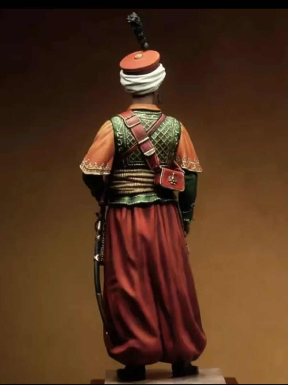 90mm Ottoman Military Officer, Resin Model Figure Kit, Military Theme, Unassembled and Unpainted