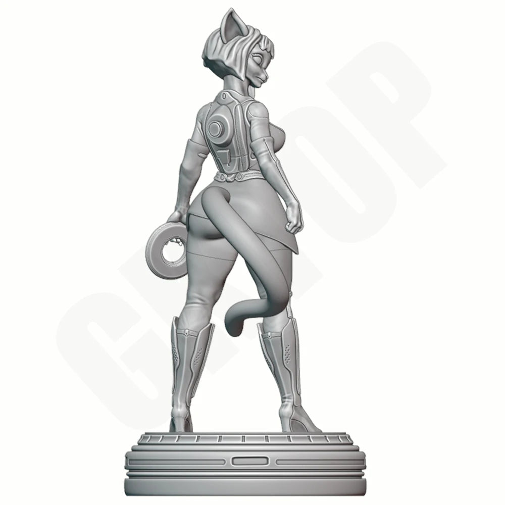 1/24 Quorra Cat-Girl, Resin Model Figure Kit, Anime Theme, Unassembled and Unpainted