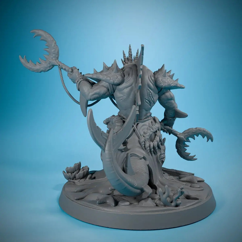 Shark King Demon, Resin Model Figure Kit, Fantasy Theme, Unassembled and Unpainted