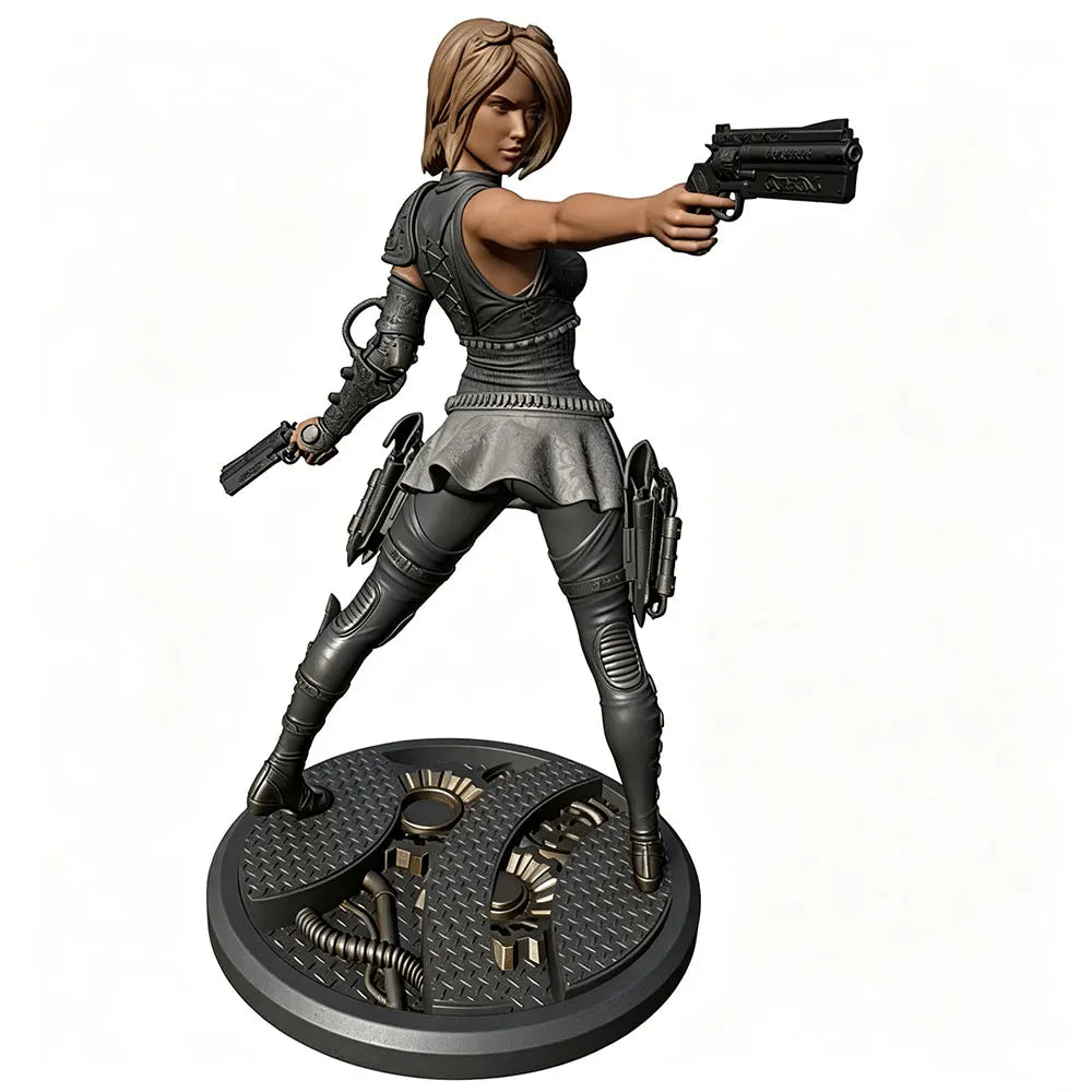 75mm Female Sci-Fi Warrior, Resin Model Figure Kit, Fantasy Theme, Unassembled and Unpainted