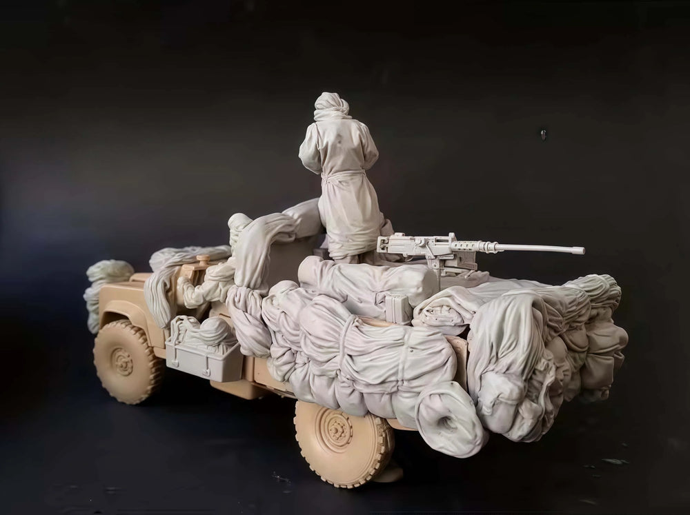 1/35 WWI Supply Convoy, 5 Figures, Resin Model Figure Kit, Unassembled and Unpainted