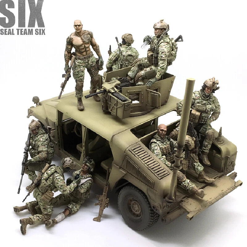1/35 Modern US Navy SEAL Team Six, 6 Figures, Resin Model Figure Kit, Unassembled and Unpainted