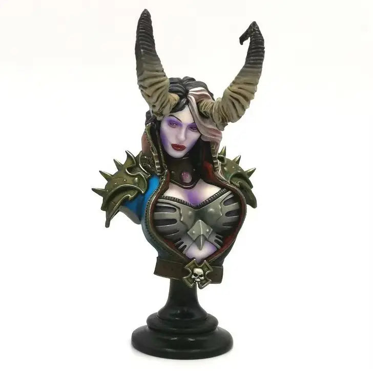 1/12 Female Fantasy Daemon Queen, Resin Model Bust Kit, Fantasy Theme, Unassembled and Unpainted